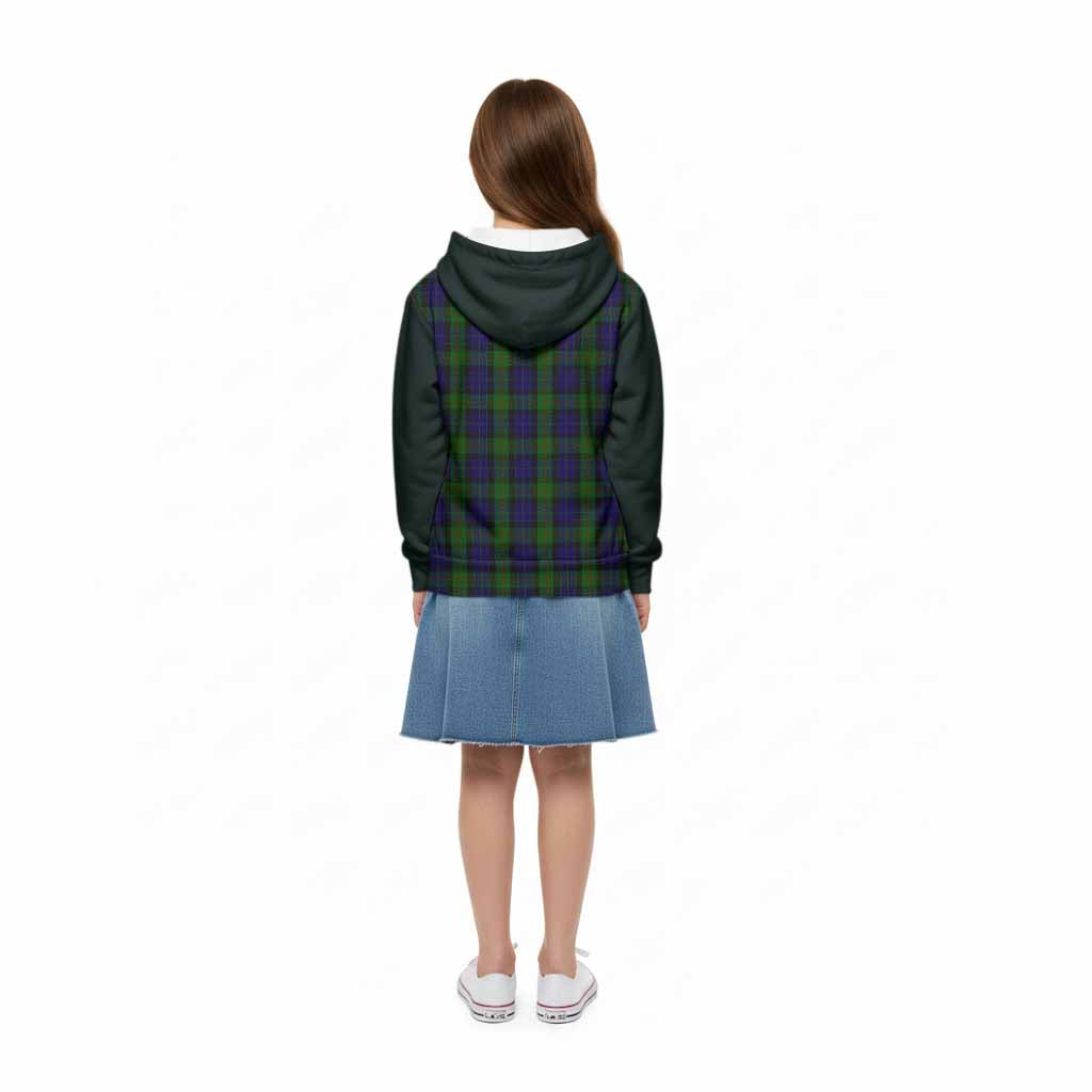 Gunn Tartan Accent Kid Hoodie with Family Crest