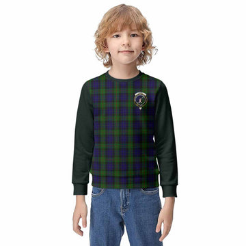 Gunn Tartan Accent Kid Knitted Sweatshirt with Family Crest