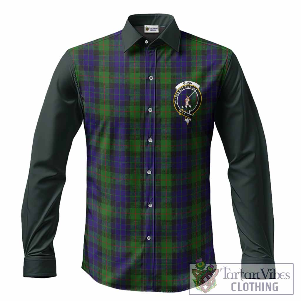 Gunn Tartan Accent Long Sleeve Button Shirts with Family Crest