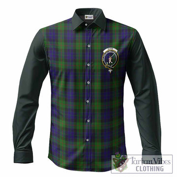Gunn Tartan Accent Long Sleeve Button Shirts with Family Crest