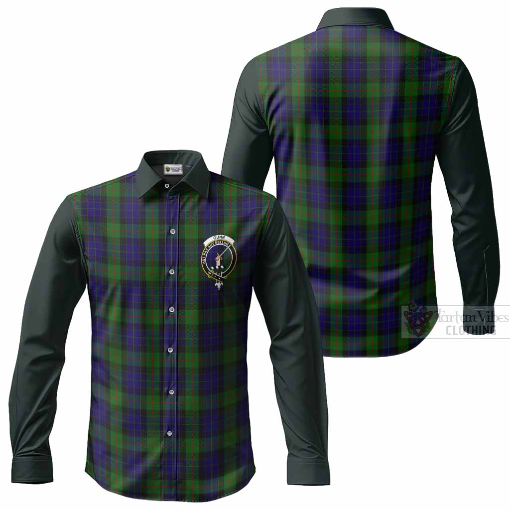 Gunn Tartan Accent Long Sleeve Button Shirts with Family Crest