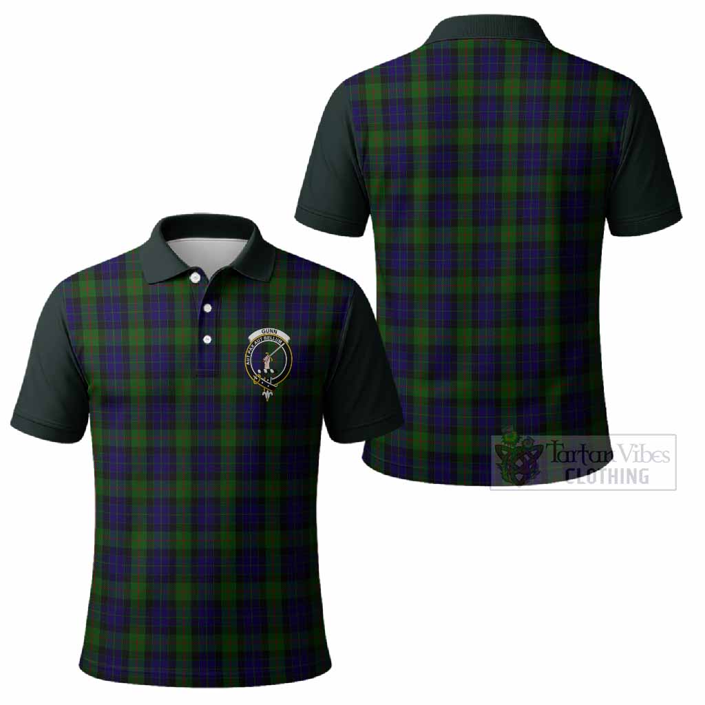 Gunn Tartan Accent Polo Shirt with Family Crest