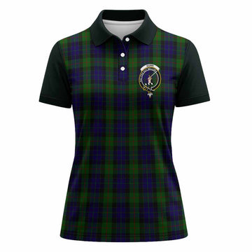 Gunn Tartan Accent Women Polo Shirt with Family Crest