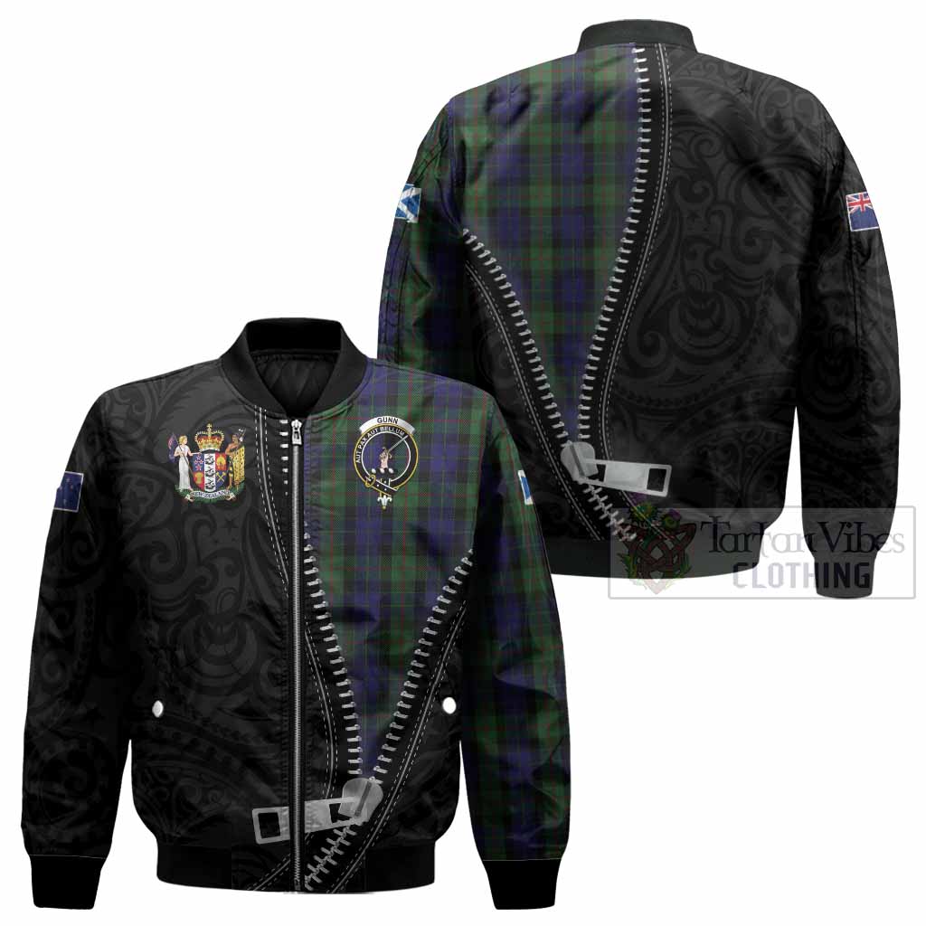 Gunn Tartan Bomber Jacket New Zealand Pattern Unique Zipper Stylized
