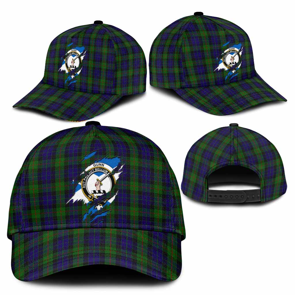 Gunn Tartan Classic Cap with Family Crest In Me Style