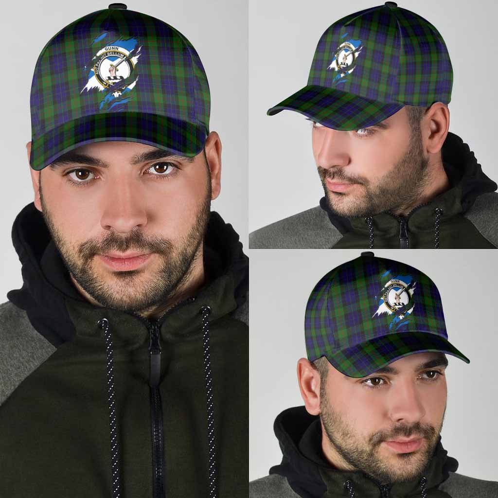 Gunn Tartan Classic Cap with Family Crest In Me Style
