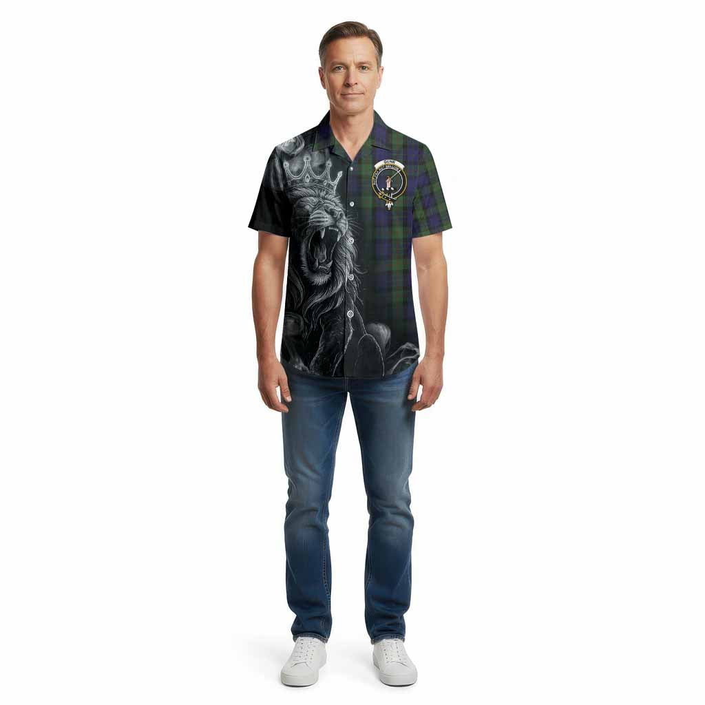Gunn Tartan Cotton Hawaiian Shirt Roaring Lion Heritage