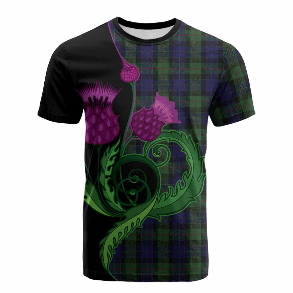 Gunn Tartan Cotton T-shirt Traditional Scottish Thistle