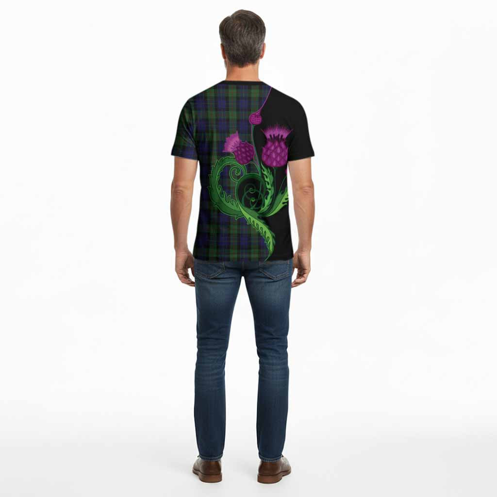 Gunn Tartan Cotton T-shirt Traditional Scottish Thistle