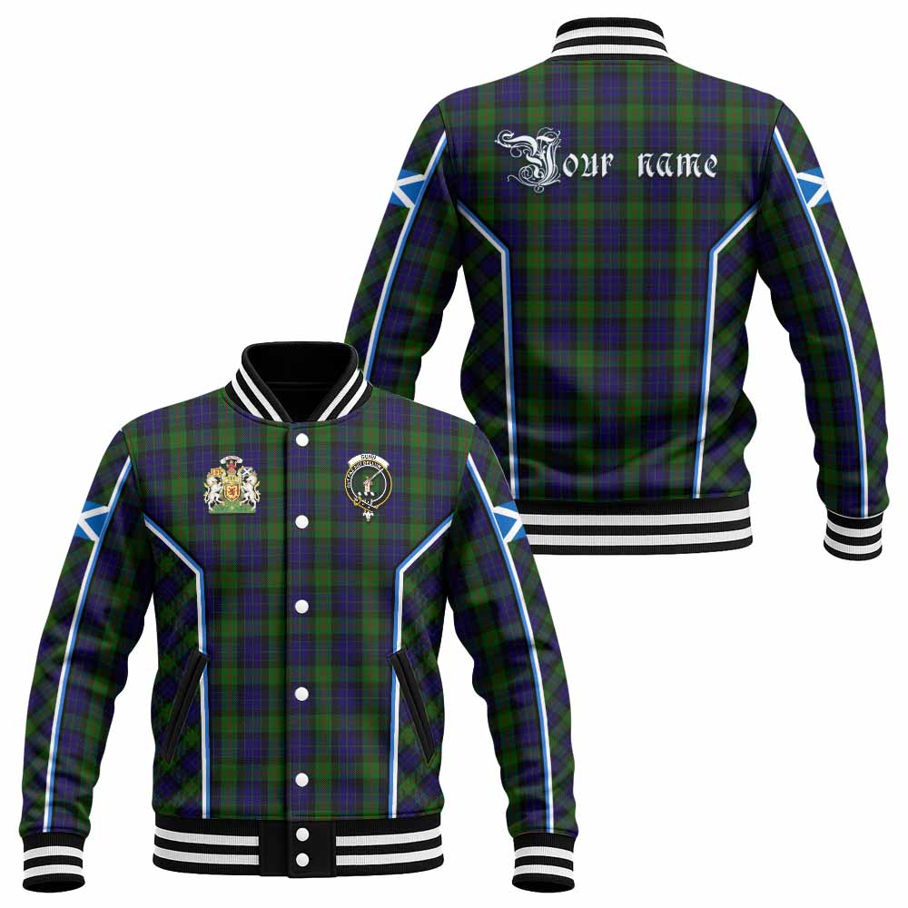 Gunn Tartan Crest Baseball Jacket Scotland Coat of Arm Flag Style - Tartan Vibes Clothing