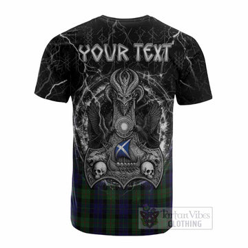 Gunn Tartan Crest Cotton T-shirt Celtic Odin's Raven Legacy