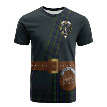 Gunn Tartan Crest Cotton T-shirt Kilt Costume Style