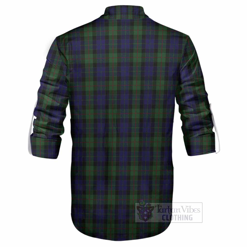 Gunn Tartan Crest Ghillie Shirt Ferocious Lion Style