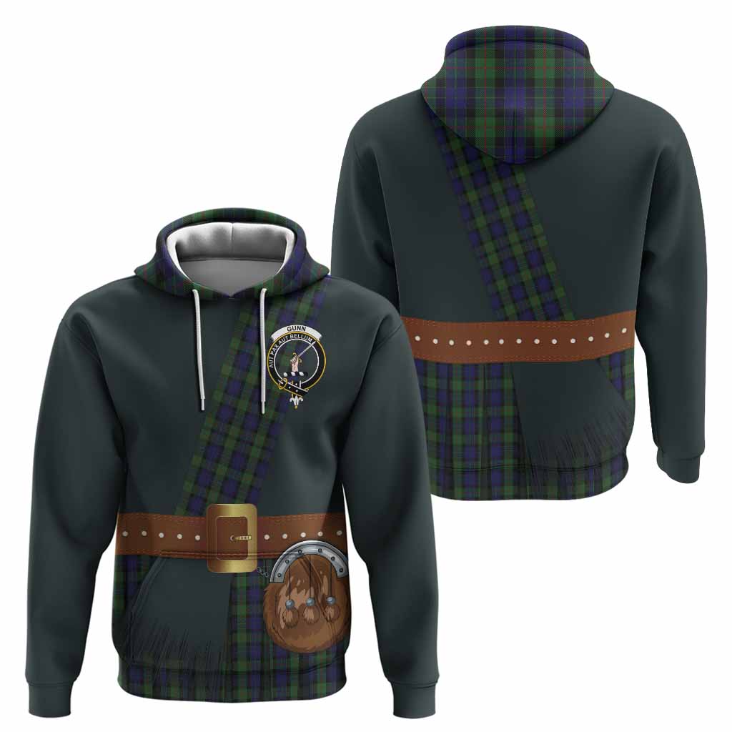 Gunn Tartan Crest Hoodie Kilt Costume Style