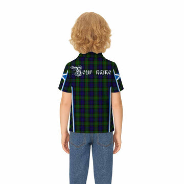 Gunn Tartan Crest Kid Polo Shirt Scotland Coat of Arm Flag Style - Tartan Vibes Clothing