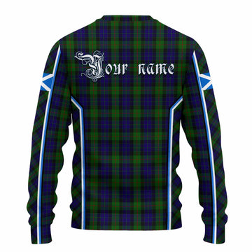 Gunn Tartan Crest Knitted Sweater Scotland Coat of Arm Flag Style - Tartan Vibes Clothing