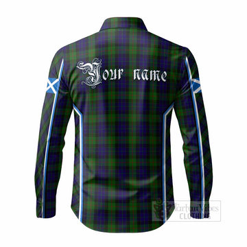 Gunn Tartan Crest Long Sleeve Button Shirts Scotland Coat of Arm Flag Style
