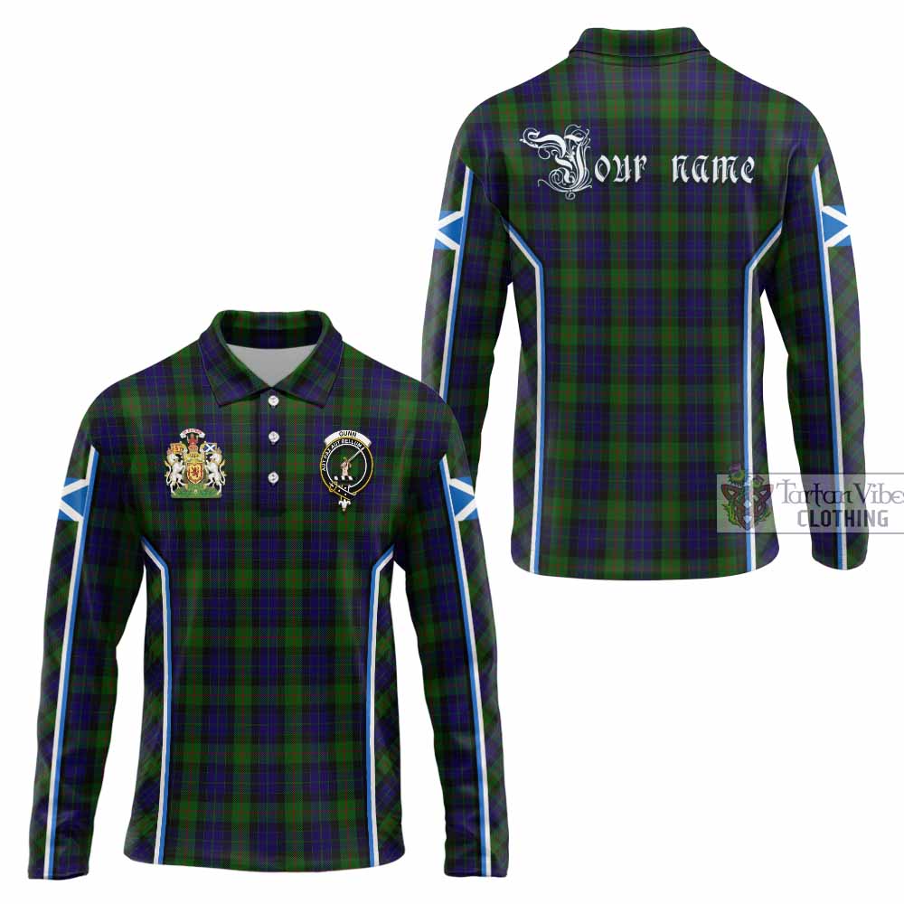 Gunn Tartan Crest Long Sleeve Polo Shirt Scotland Coat of Arm Flag Style - Tartan Vibes Clothing