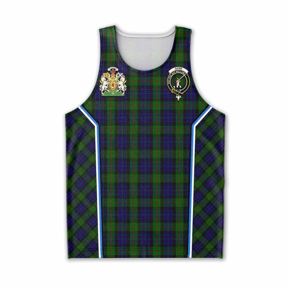 Gunn Tartan Crest Men Tank Top Scotland Coat of Arm Flag Style - Tartan Vibes Clothing