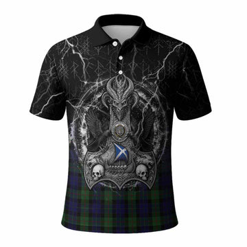 Gunn Tartan Crest Polo Shirt Celtic Odin's Raven Legacy