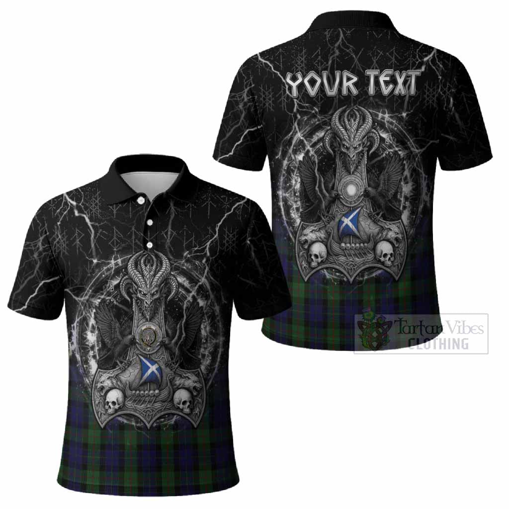 Gunn Tartan Crest Polo Shirt Celtic Odin's Raven Legacy