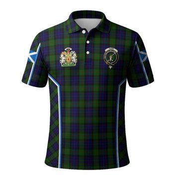 Gunn Tartan Crest Polo Shirt Scotland Coat of Arm Flag Style - Tartan Vibes Clothing