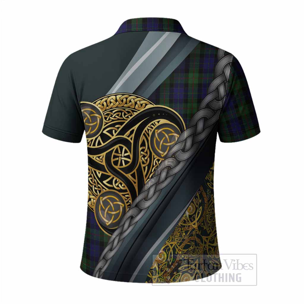 Gunn Tartan Crest Polo Shirt Scottish Triskele Celtic
