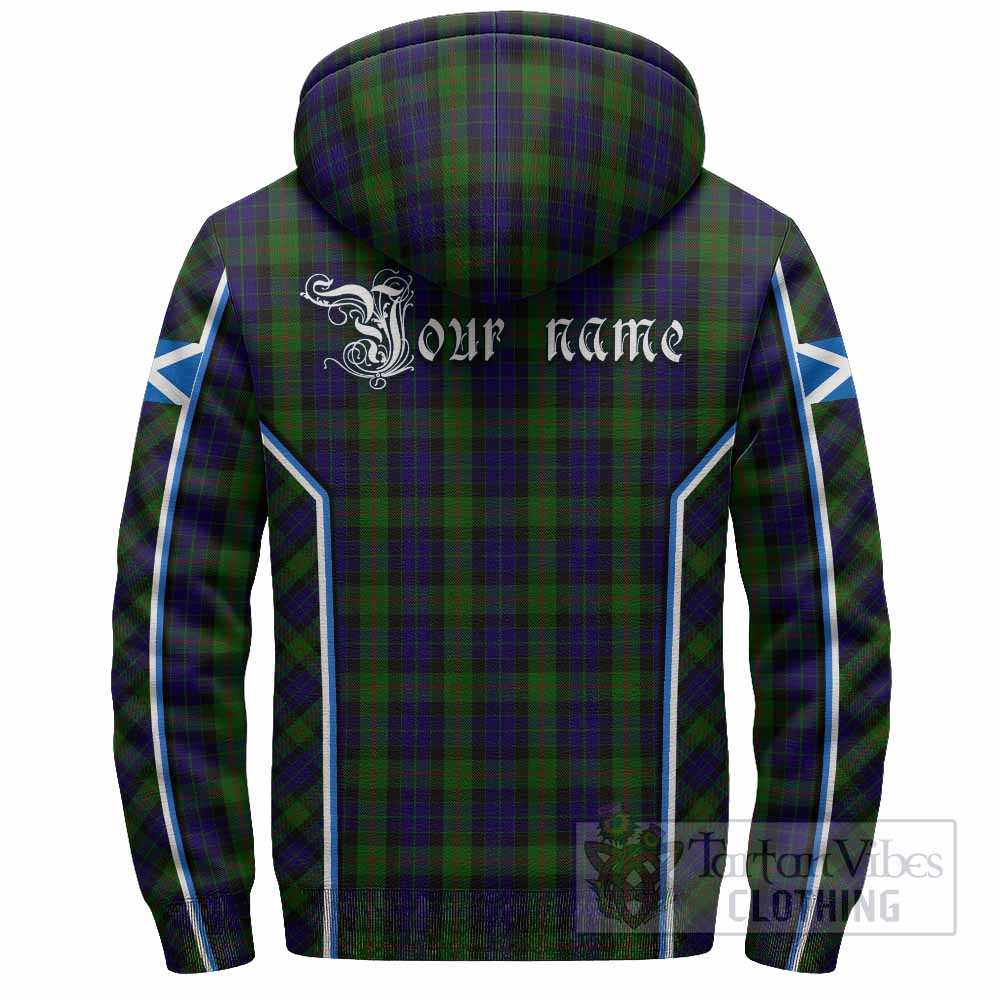 Gunn Tartan Crest Sherpa Hoodie Scotland Coat of Arm Flag Style - Tartan Vibes Clothing