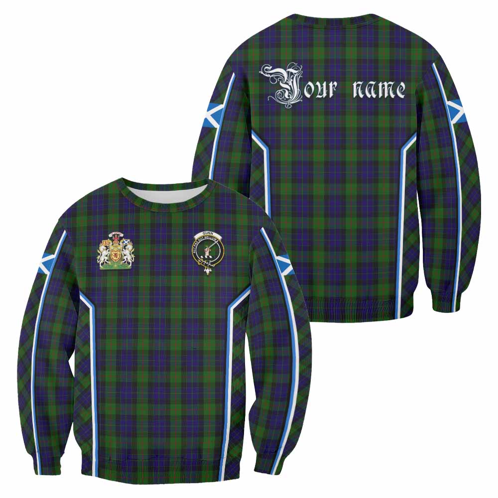 Gunn Tartan Crest Sweatshirt Scotland Coat of Arm Flag Style - Tartan Vibes Clothing