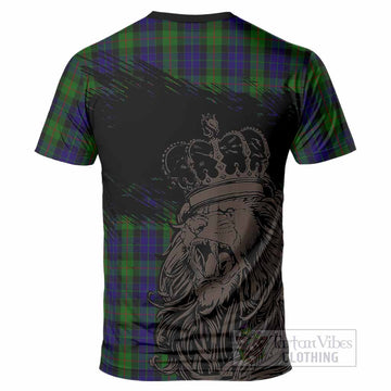 Gunn Tartan Crest T-Shirt Crowned Lion Heritage Style