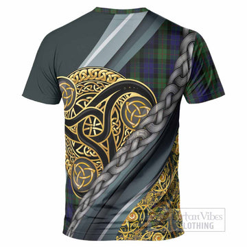 Gunn Tartan Crest T-Shirt Scottish Triskele Celtic