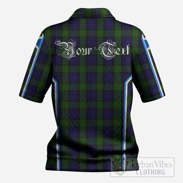 Gunn Tartan Crest Women’s Polo Sweater Top Scotland Coat of Arm Flag Style