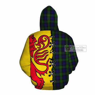Gunn Tartan Family Crest Cotton Hoodie Lion Rampant Honor - Tartan Vibes Clothing
