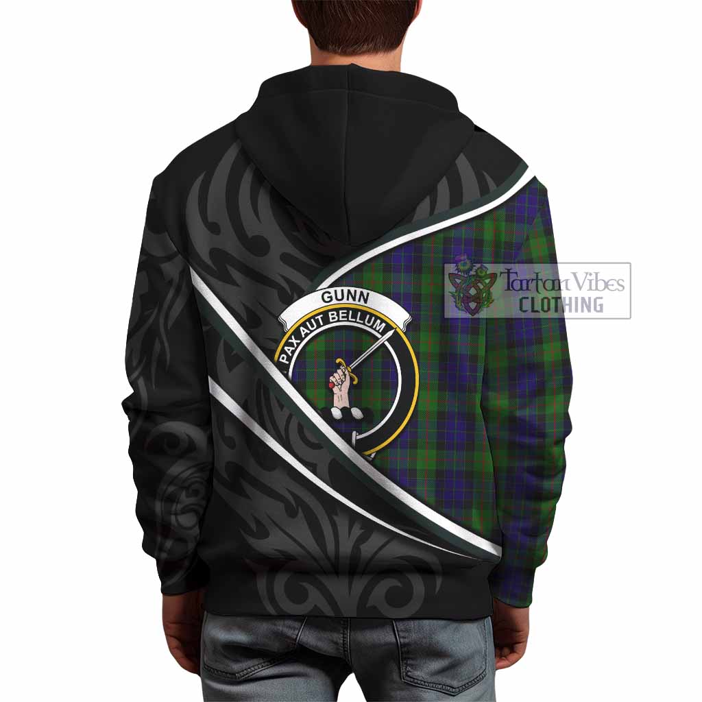 Gunn Tartan Family Crest Hoodie Celtic Scottish Thistle Floral - Tartan Vibes Clothing