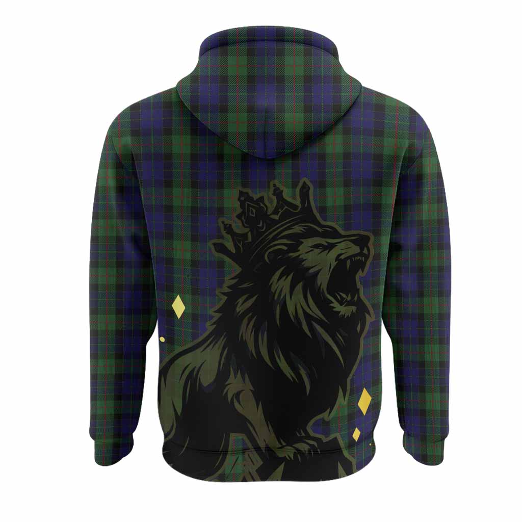 Gunn Tartan Family Crest Hoodie Crowned Lion Roaring