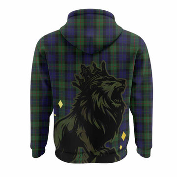 Gunn Tartan Family Crest Hoodie Crowned Lion Roaring
