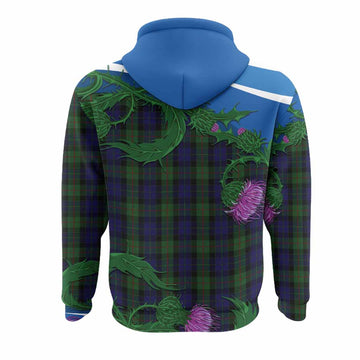Gunn Tartan Family Crest Hoodie Thistle in Minimalism