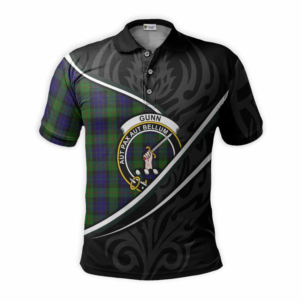 Gunn Tartan Family Crest Polo Shirt Celtic Scottish Thistle Floral - Tartan Vibes Clothing