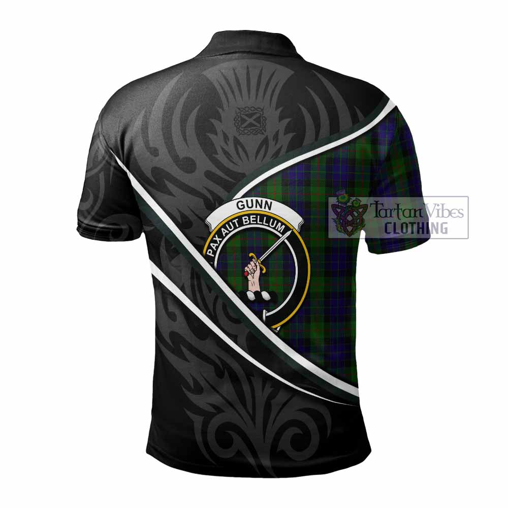Gunn Tartan Family Crest Polo Shirt Celtic Scottish Thistle Floral - Tartan Vibes Clothing