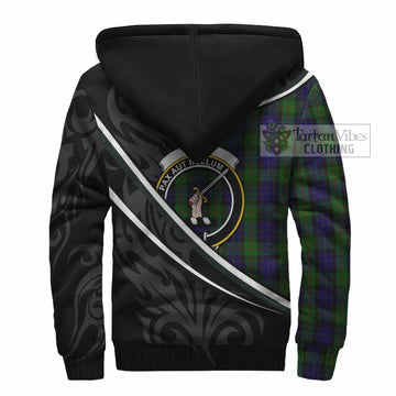 Gunn Tartan Family Crest Sherpa Hoodie Celtic Scottish Thistle Floral - Tartan Vibes Clothing