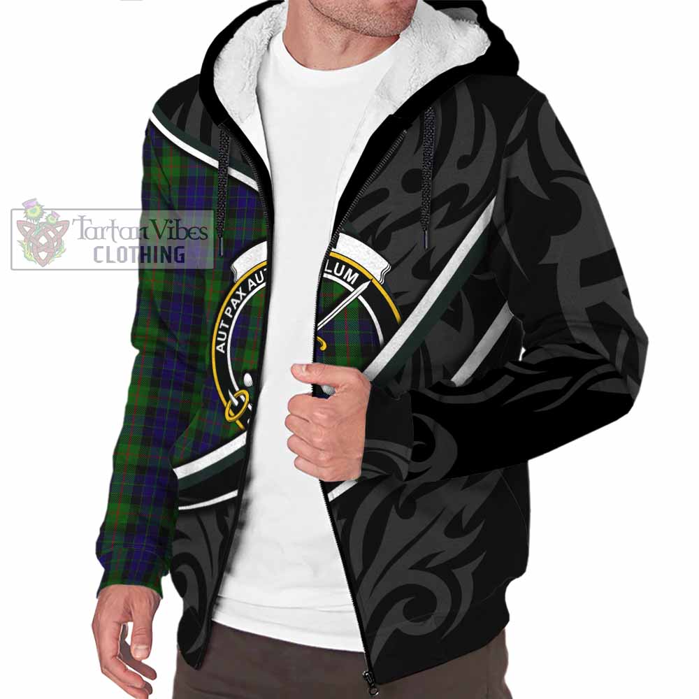 Gunn Tartan Family Crest Sherpa Hoodie Celtic Scottish Thistle Floral - Tartan Vibes Clothing