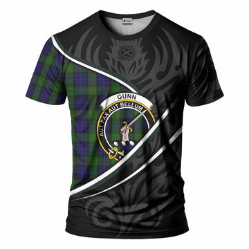 Gunn Tartan Family Crest T-shirt Celtic Scottish Thistle Floral - Tartan Vibes Clothing