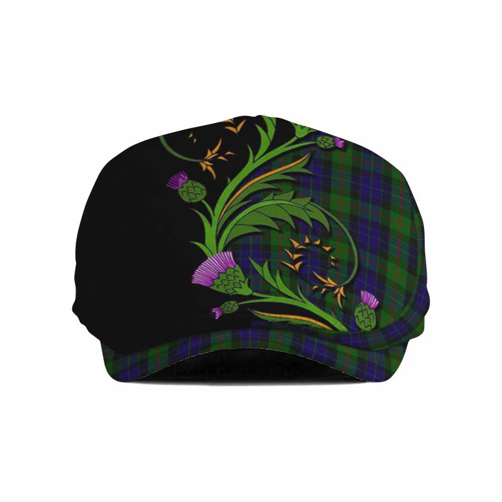 Gunn Tartan Flat Cap, Jeff Cap Scottish Thistle Pride Heritage Art