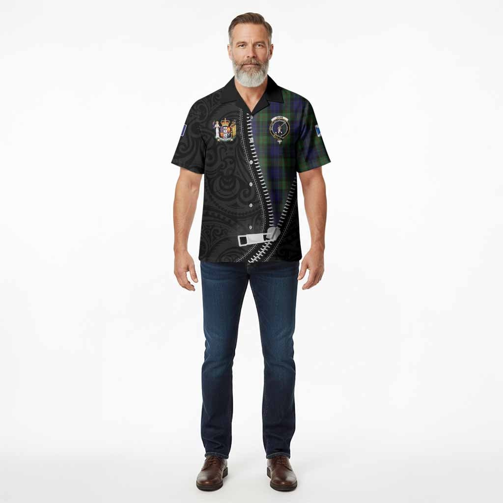 Gunn Tartan Hawaiian Shirt New Zealand Pattern Unique Zipper Stylized