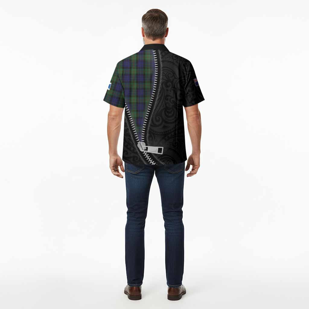Gunn Tartan Hawaiian Shirt New Zealand Pattern Unique Zipper Stylized