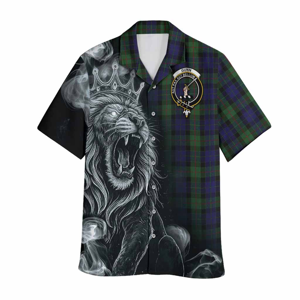 Gunn Tartan Hawaiian Shirt Roaring Lion Heritage