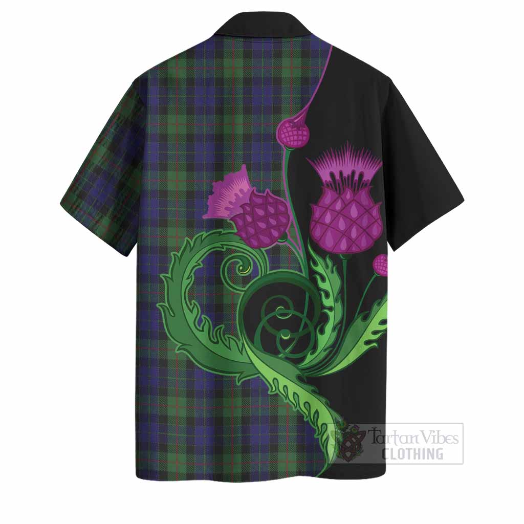 Gunn Tartan Hawaiian Shirt Traditional Scottish Thistle