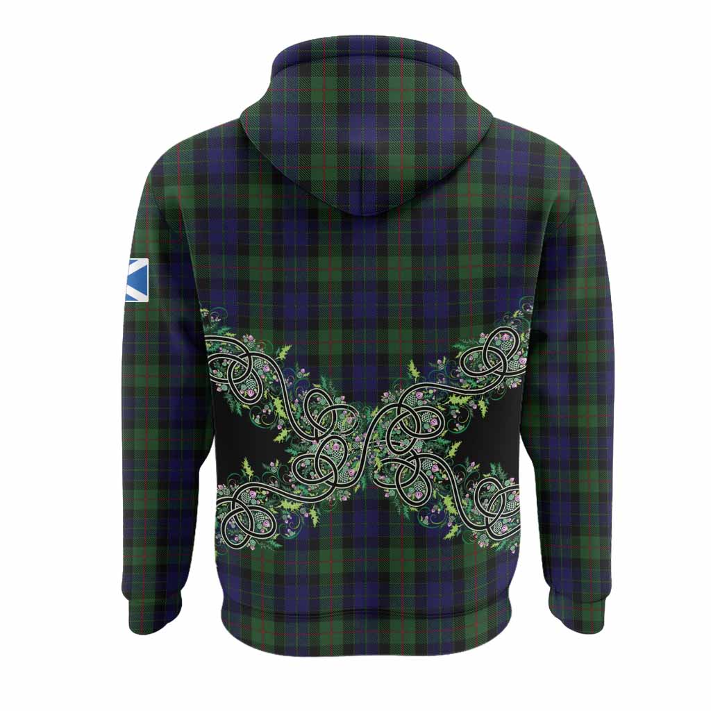Gunn Tartan Hoodie Thistle Scottish Spirit