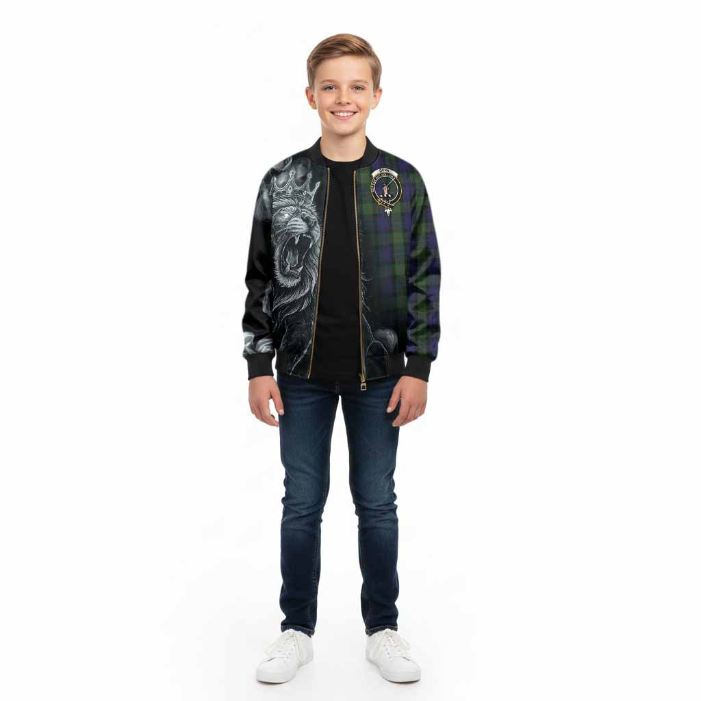 Gunn Tartan Kid Bomber Jacket Roaring Lion Heritage