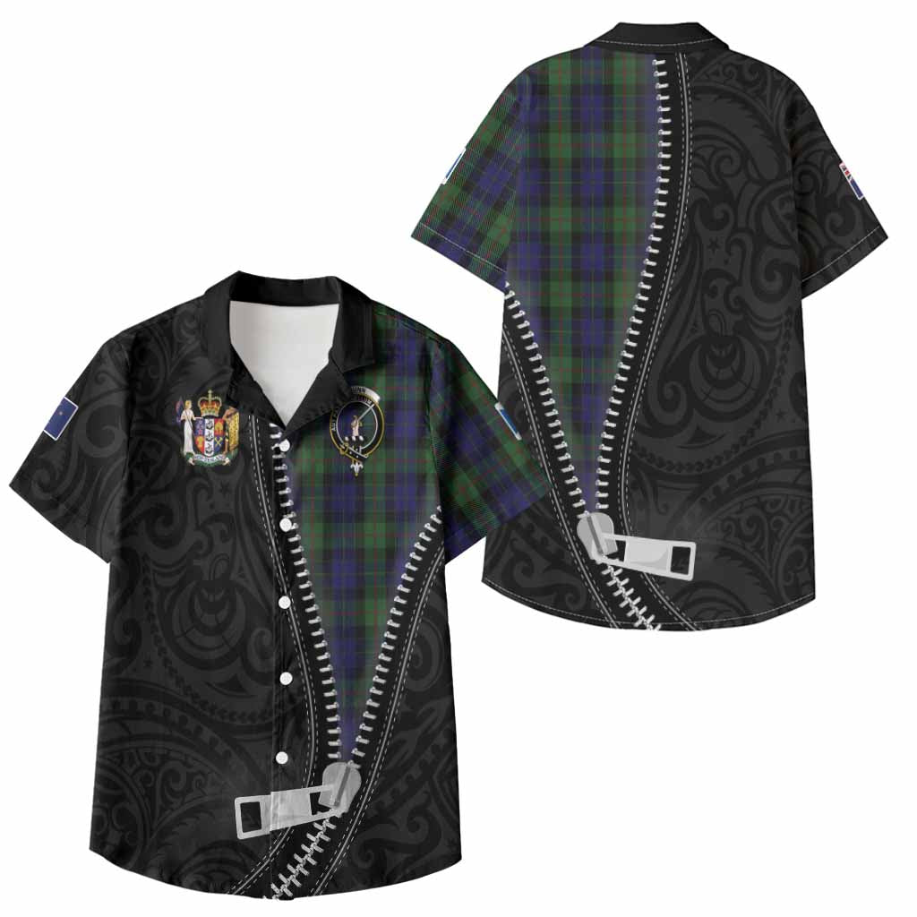 Gunn Tartan Kid Hawaiian Shirt New Zealand Pattern Unique Zipper Stylized
